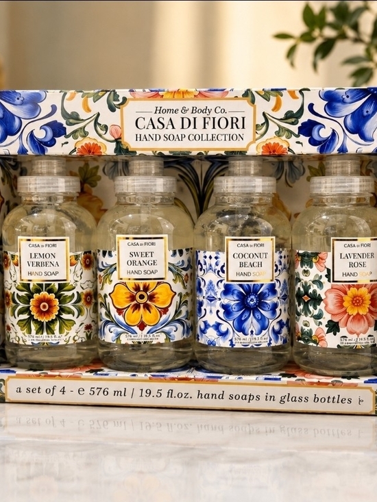 Other - Casa di Fiori Hand Soap Collection - Floral Scented Liquid Soaps (Set of 4)